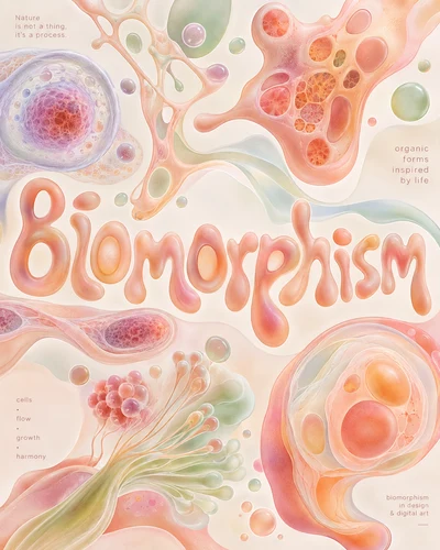Biomorphism graphic design movement