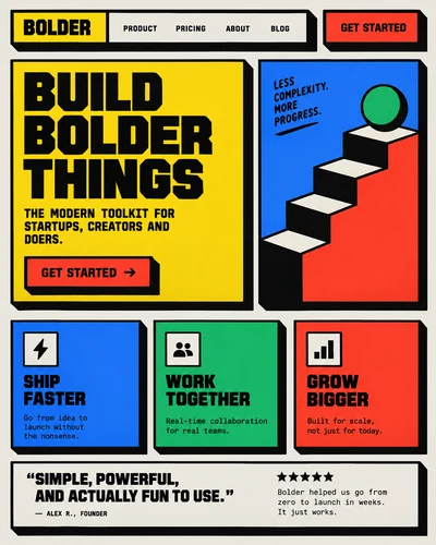 Neubrutalism graphic design movement