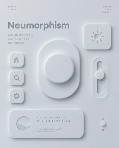 Neumorphism graphic design movement