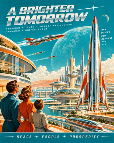 Retro Futurism graphic design movement