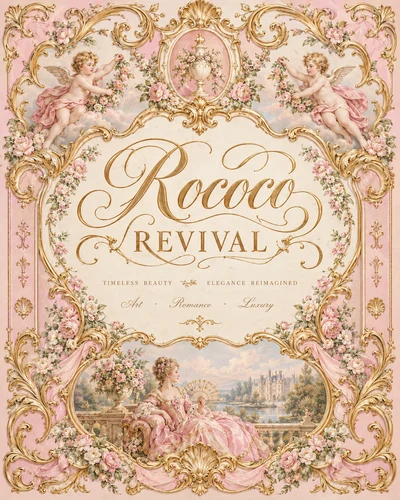 Rococo Revival graphic design movement