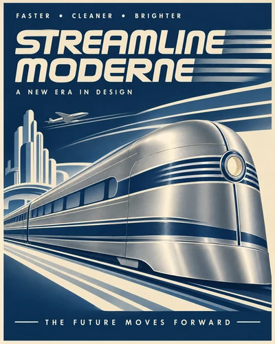 Streamline Moderne graphic design movement