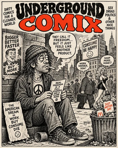 Underground Comix graphic design movement