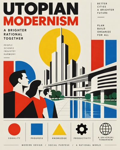 Utopian Modernism graphic design movement