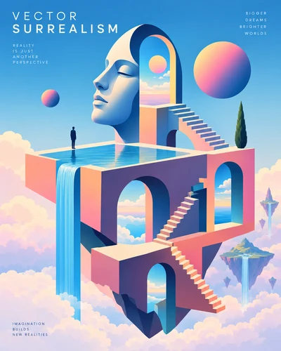Vector Surrealism graphic design movement