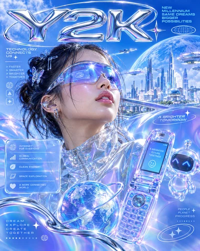 Y2K graphic design movement